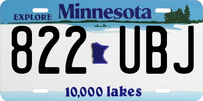 MN license plate 822UBJ