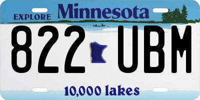 MN license plate 822UBM