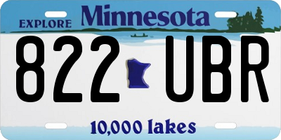 MN license plate 822UBR