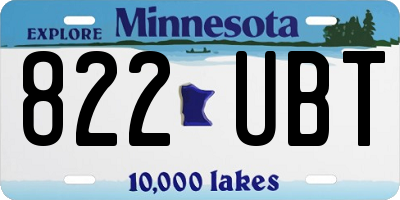 MN license plate 822UBT