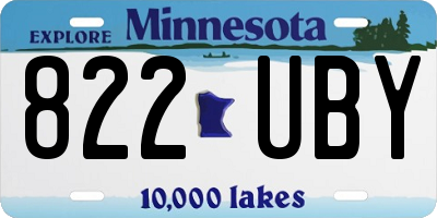 MN license plate 822UBY