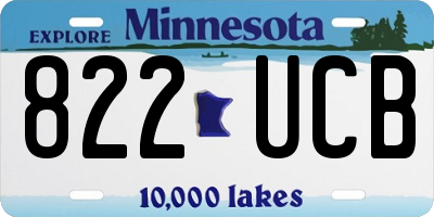 MN license plate 822UCB