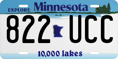 MN license plate 822UCC