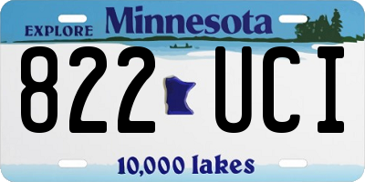 MN license plate 822UCI