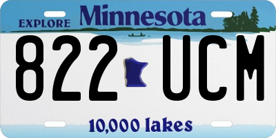 MN license plate 822UCM