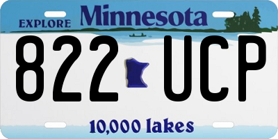 MN license plate 822UCP