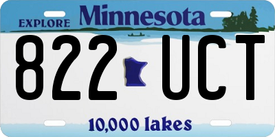 MN license plate 822UCT