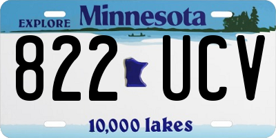 MN license plate 822UCV