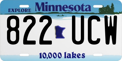 MN license plate 822UCW