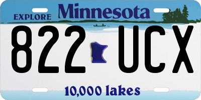 MN license plate 822UCX