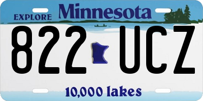 MN license plate 822UCZ