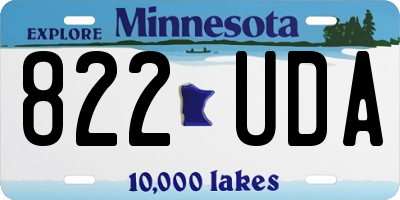 MN license plate 822UDA