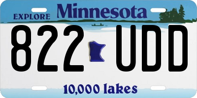 MN license plate 822UDD