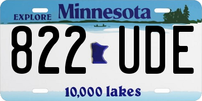 MN license plate 822UDE