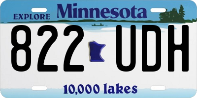 MN license plate 822UDH