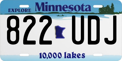 MN license plate 822UDJ