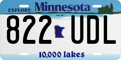 MN license plate 822UDL