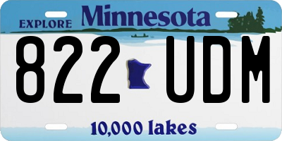 MN license plate 822UDM