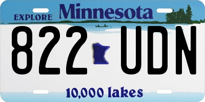 MN license plate 822UDN