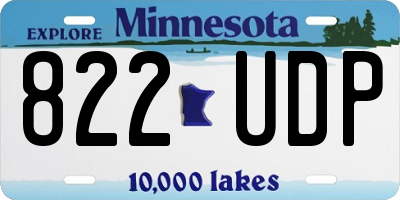 MN license plate 822UDP