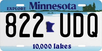 MN license plate 822UDQ