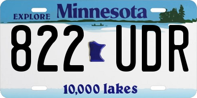 MN license plate 822UDR