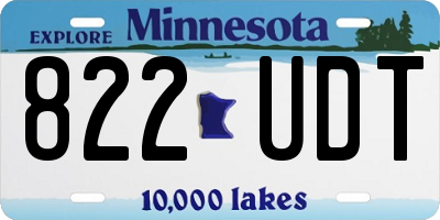 MN license plate 822UDT