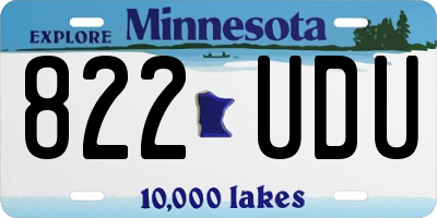 MN license plate 822UDU