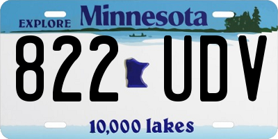 MN license plate 822UDV