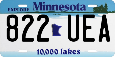 MN license plate 822UEA