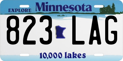 MN license plate 823LAG