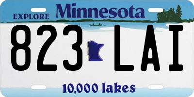 MN license plate 823LAI