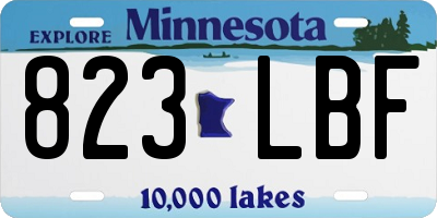 MN license plate 823LBF