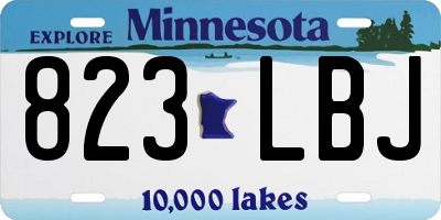 MN license plate 823LBJ