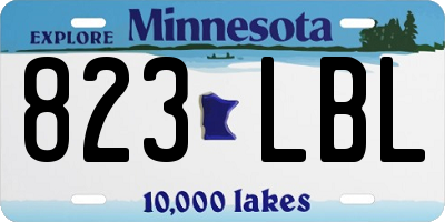 MN license plate 823LBL