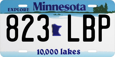 MN license plate 823LBP
