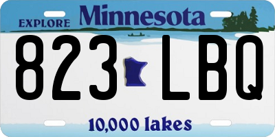 MN license plate 823LBQ