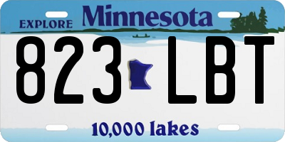 MN license plate 823LBT
