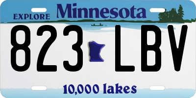 MN license plate 823LBV