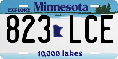 MN license plate 823LCE