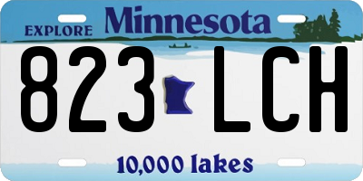 MN license plate 823LCH