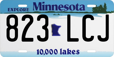 MN license plate 823LCJ