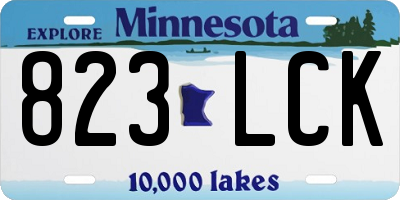 MN license plate 823LCK