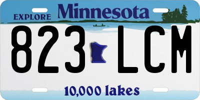 MN license plate 823LCM
