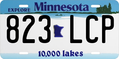 MN license plate 823LCP