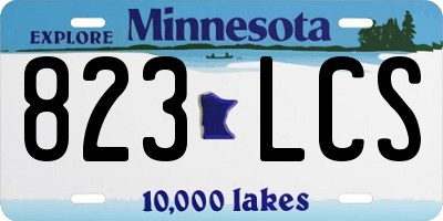 MN license plate 823LCS