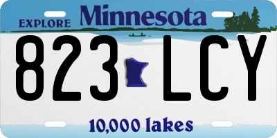 MN license plate 823LCY