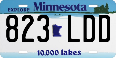 MN license plate 823LDD