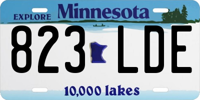 MN license plate 823LDE