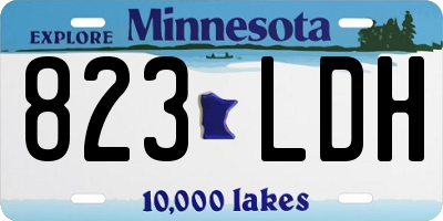 MN license plate 823LDH